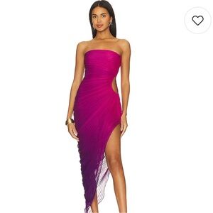 Rococo Sand Fuchsia and Purple Midi Dress